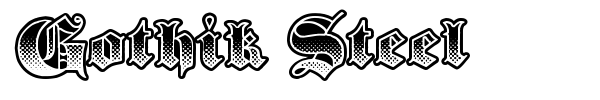 Gothik Steel font preview
